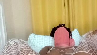 This whore's full pussy display evokes raw emotional exposure