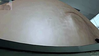 Brunette Woman Experiences Belly Inflation From Pills