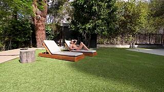 i'm the slutty brittish stepsis who lovs sunbathing naked and sucking cock