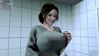Brunette Woman Experiences Belly Inflation From Pills
