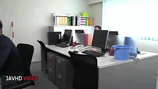 Asian Office Lady Chihiro Akino Delivers Hardcore Blowjob Fantasies