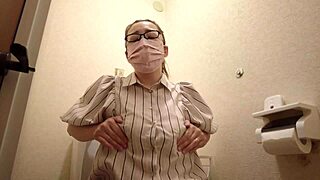 Married Woman Masturbates in Toilet