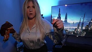 The milf babysitter in pantyhose cosplay turns into a mesmerized fuck doll - TabithaXXX