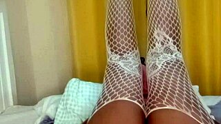 This whore's full pussy display evokes raw emotional exposure