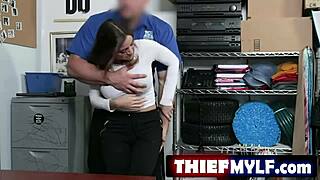 havana bleu performs blowjob, cowgirl riding, and doggystyle fucking in office with cum on tits