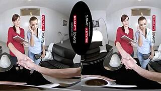 realitylovers - public survey turns into a threesome vr