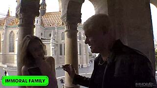 Ginger goddess berta lusty explores castle district for revenge in threesome