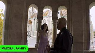 Ginger goddess berta lusty explores castle district for revenge in threesome