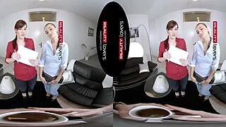 realitylovers - public survey turns into a threesome vr