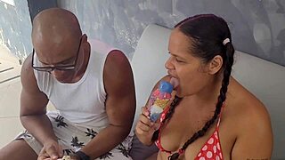 Ice Cream Shop Giant Chocolate Cock!