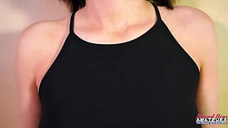 big titted skinny blonde breanna sucks cock and strokes with tits