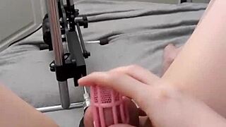 OMG First Time Locktober Newbie Fucking Machine Slut!