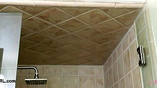 I, the sophisticated brunette model, took a relaxing shower