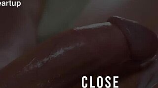 Emma ester delivers a teasing closeup blowjob, cum filling her mouth.