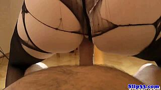 Amateur Babe Rides British Old Man's Dick In Pov