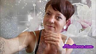 horny facial of a red-haired teen 18+ in the morning