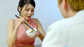 stepmom gets seduced by her stepson, leading to a passionate fuck in the bedroom