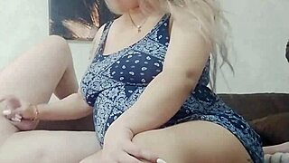 Soft dick is getting hard with good white nails handjob