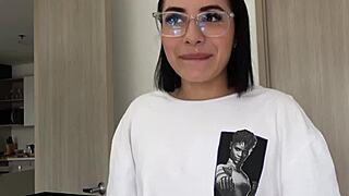 i used my cute latina stepdaughter for deep anal pov with my big cock. she moaned in pleasure.