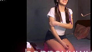 Bonneyuwu teases with dildo on argentinian bed