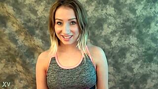 I gave this teen a massive facial after her first intense fuck