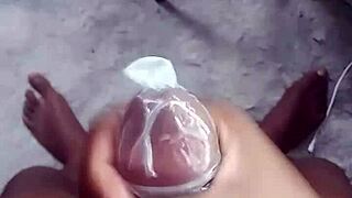 i feel so turned on masturbating safely with a condom on my cock while listening to my favorite song on the sex machine