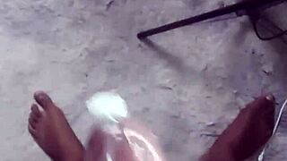 i feel so turned on masturbating safely with a condom on my cock while listening to my favorite song on the sex machine