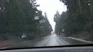 watch this teen hottie fingering herself in the car outdoors