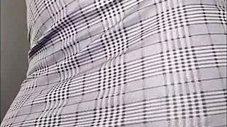 Sexy fat ass dancing in fishnets