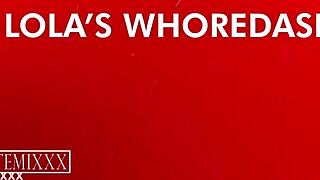 Lola's hardcore interracial blowjob and fucking in dorm