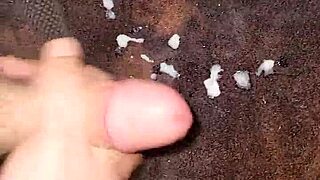 guy strokes big cock in fleshlight during voyeur session