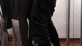 Milf in Pantyhose Irons While Getting Touched and Roughly Fucked