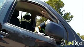 Small tits slut lizzy doll sharing a cock with the blonde