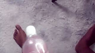 i feel so turned on masturbating safely with a condom on my cock while listening to my favorite song on the sex machine