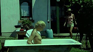 Blonde Nesty And Brunette Shrima Malati Lick Pussies Outdoors!