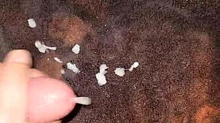 guy strokes big cock in fleshlight during voyeur session