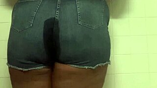 teen pees then farts in bathroom