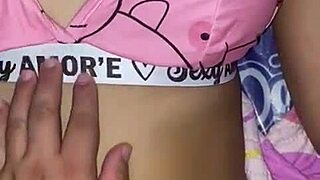 my stepfather gets very horny with my pajamas and comes on my bed.