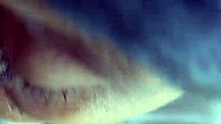 A black granny with big tits sucks monster cock.