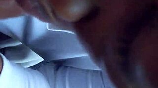 A black granny with big tits sucks monster cock.