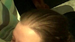 Does the crazy white girl give head in the shower with big black cock?