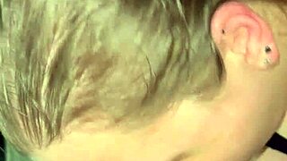 Does the crazy white girl give head in the shower with big black cock?