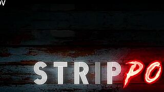 Strippov nerdy babe with big natural tits takes off her clothes for you.