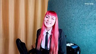 Femdom Role Play Makima Seduced You To Creampie Her Tight Pussy