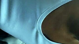 A black granny with big tits sucks monster cock.