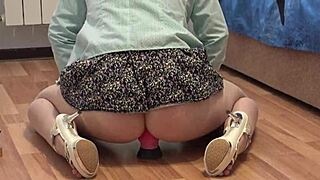 She says, 'Fuck my ass in this short skirt until I cum, amateur style'