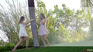 Oh no, this lesbians outdoor scene is way more than a nasty fuck with fingering and kissing!