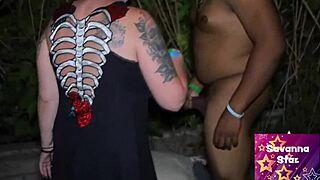 Cheating Wife Fucks Outside In Intense Bareback Session