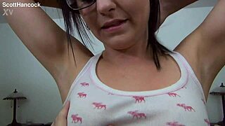 Brooklyn Daniels gives cute coed POV blowjob and huge cum facial