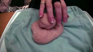 I am playing with a very soft and limp fake cock in amateur homemade fetish